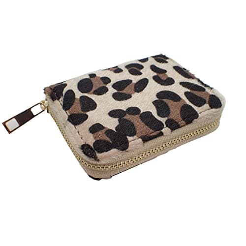 Image of Topkids Accessories Fashion Coin Purse Women's Wallet Zip Purses Cute Money Credit Card Coin Holder Holiday Rave Festival Party Travel Accessories Money Pouch (Leopard Animal Print Light)