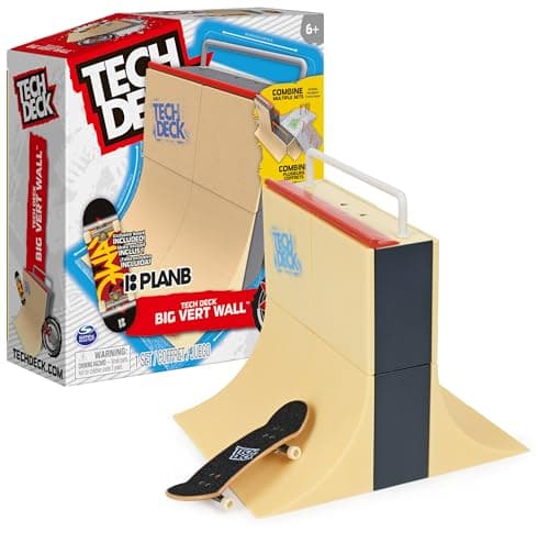 Image of Tech Deck, Big Vert Wall X-Connect Park Creator, Customisable and Buildable Ramp Set with Exclusive Fingerboard, Kids’ Toy for Boys and Girls Ages 6 and up