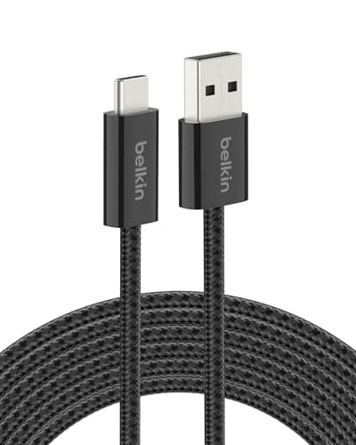 Image of Belkin USB A to USB C Cable, 10 Feet 15W - Type C Charger, iPhone Charger Cord, Soft Braided Flexible for iPhone 17 & 16, Galaxy S25, Pixel 10, iPad Pro, Airpods Pro, Switch and More