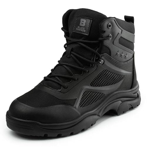 Image of Black Hammer Men's Safety Boots Steel Toe Cap Midsole Protection Lightweight Water-Resistant Ideal for Trade Warehouse Hiker Work Professional Shoes Pro-Tech S3 SRC (9 UK)