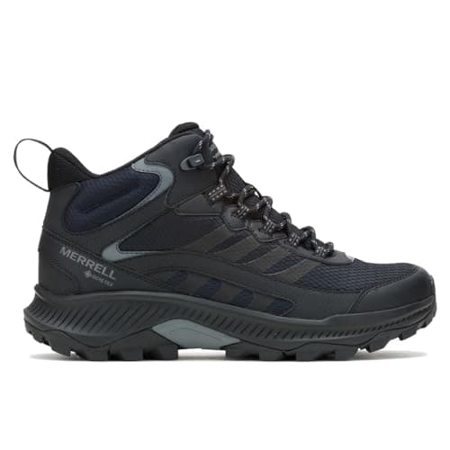 Image of Merrell Men’s Speed Strike 2 Gore-TEX® Hiking Boots, Waterproof and Breathable, Outdoors, Hiking & Trekking Footwear (Black, UK Footwear Size System, Adult, Men, Numeric, Medium, 7)