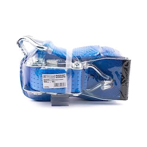 Image of Centurion LE29L Heavy Duty Ratchet Strap 10m x 50mm - 5000kg Break Strength | Double J Hooks | EN12195-2 Compliant Tie Down Strap for Cargo, Trailers, Vans & Trucks