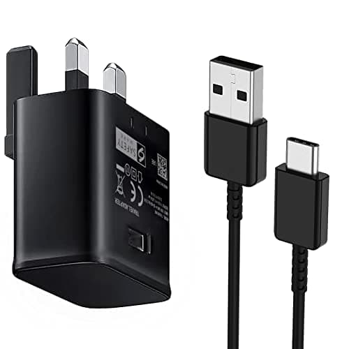 Image of 15W USB Fast Adapter Charger Plug for Samsung, BabbleCom USB Mains Wall Charger with Type C Cable 2M for Samsung Galaxy S22/S20/Note10/Note10+/Note9/Note8/S10/S9/S9 Plus/S8/S8 Plus/S7/A71/A53/A52/A13