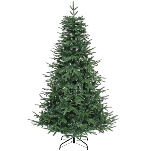 Image of YITAHOME 7ft Artificial Christmas Tree, PE Mixed Realistic Spruce Christmas Tree with 1100 Tips, Foldable Metal & Stand Metal Frame, Easy Assembly Pops Up Christmas Tree for Home Party, 212 x Φ105cm