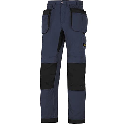 Image of Snickers 62079504050 Size 50 "Litework 37.5" Work Trousers with Holster Pockets - Navy Blue/Black