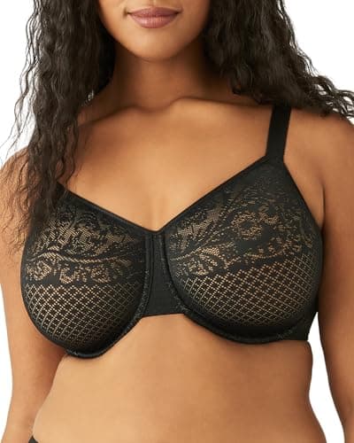 Image of Wacoal Women's Visual Effects Underwired Minimiser Bra, Black, 36D