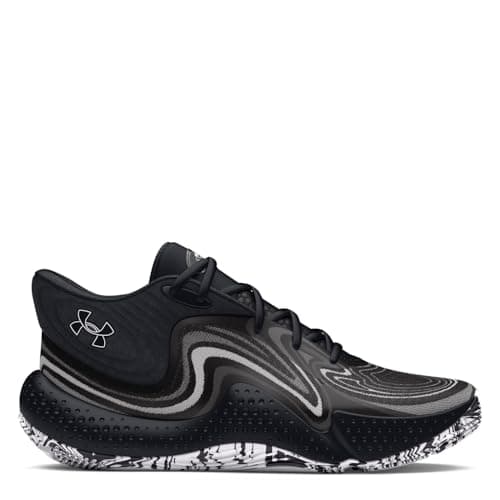 Image of Under Armour Mens Ua Spawn 6 Mid Basketball Trainers Unisex Black 8.5 UK