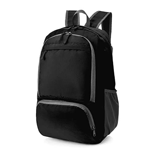 Image of HYCOPROT 35L Packable Backpack Ultra Lightweight Foldable Rucksack Water Resistent Breathable Bag for Men Women Outdoor Camping Walking Hiking Climbing Travel Daypack (Black-1)