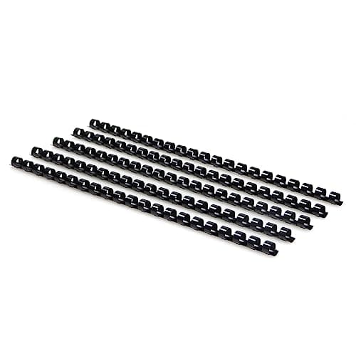 Image of RAYSON Plastic Binding Combs, 21 Rings 55-Sheet (80gsm 20lb) Binding Capacity, 10mm Black A4 Comb Binder Spines, Pack of 100