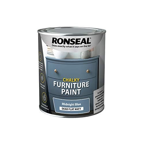 Image of Ronseal RSLCFPMB750 750 ml Chalky Furniture Paint - Midnight Blue