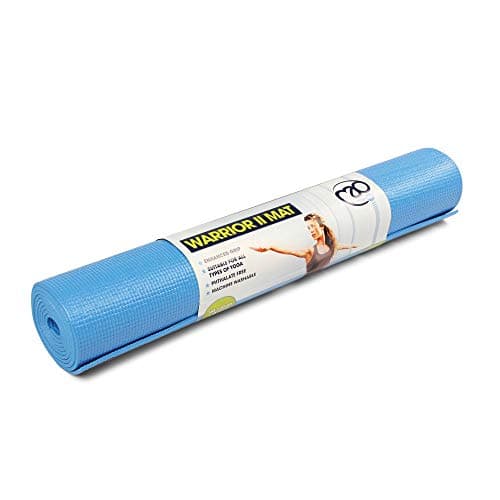 Image of Yoga-Mad Unisex's Warrior II 4mm Yoga Mat, Light Blue, 1830 x 610 x 4 millimeters