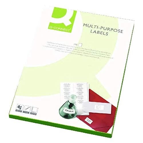 Image of Q-Connect Multipurpose Copier Labels 105x37mm 16 Per Sheet White (Pack of 1600) KF01132