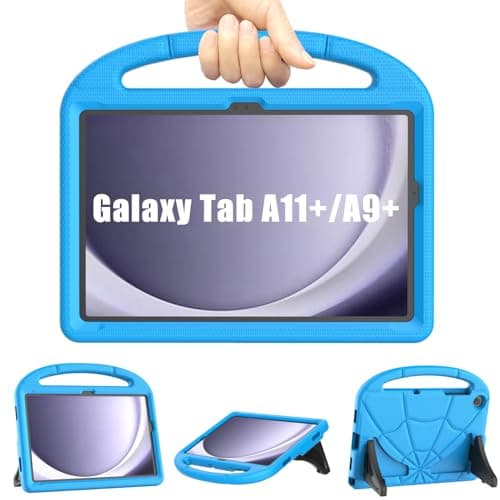 Image of Kids Case for Samsung Galaxy Tab A9 Plus 11 inch 2023/Tab A11 Plus 11 inch 2025, Mansiruyi Shockproof Samsung A9+ Plus/A11+ Plus Tablet Case with Handle Stand for Samsung Galaxy A9Plus/A11Plus -Blue