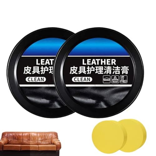 Image of Leather Cleaning and Care Cream & Cleaning Paste for Leather Care, Car Interior Cleaner and Conditioner Kit, 160g/260g Leather Balm Protection Cream for Car, Furniture & More, Easy to Use (160g,2PC)