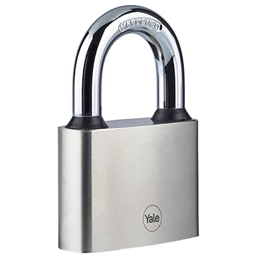 Image of Yale - Y112/60/132/1 Iron Disc Padlock 60mm - Nickel Plated - Hardened Steel Shackle - Extreme Corrosion Resistance for Outdoor use