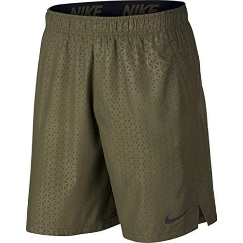 Image of Nike Men Flex Woven Allover Print shorts Men's Shorts - Olive Canvas/Black, L