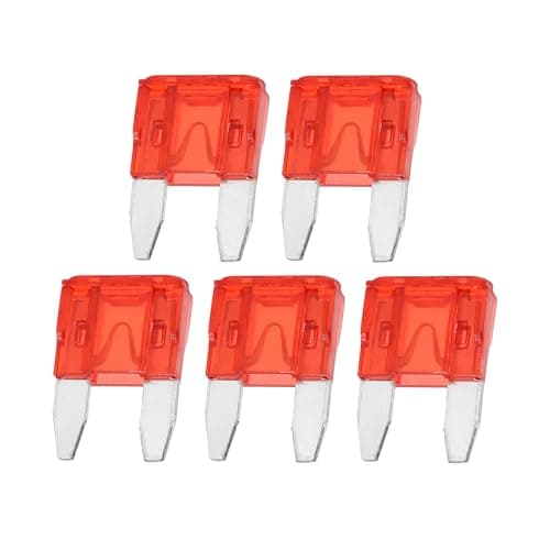 Image of Partuto 5 Pcs Mini 10AMP APM/ATM Universal Car Fuse Blade Style Fuses Short Circuit Protection - Automotive Car Boat Truck SUV RV - Plastic Metal Red