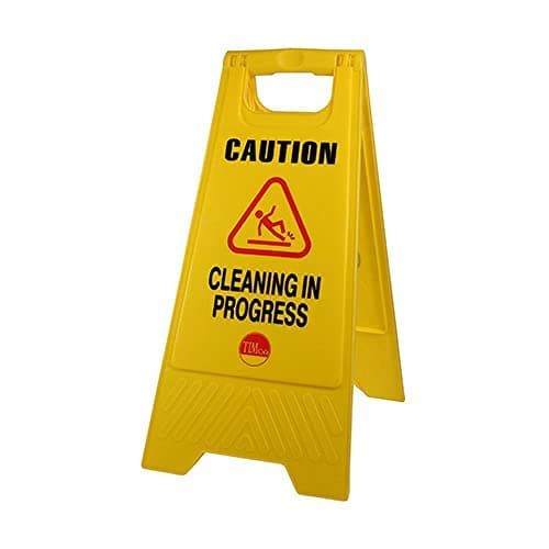 Image of TIMCO Caution Cleaning in Progress A-Frame Safety Sign-610 X 300 X 30