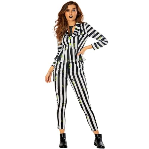 Image of Rubies Official Ladies Beetlejuice Costume, Adult Costume, Womens Fancy Dress, Size S Halloween