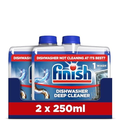 Image of Finish, Dishwasher Cleaner, Fresh Scent, 500ml (250ml x 2 pck), Removes Grease, Limescale and Dissolves Clogs, Fights Odour for a Cleaner Hygienic Dishwasher Machine