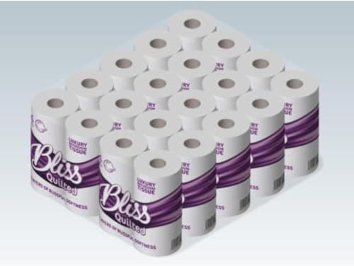 Image of indigo Bliss Quilted Luxury Bathroom Tissue 40 Toilet Rolls 3 Ply of Blissful Softness Ultimate Quilted Comfort for a Luxurious Bathroom Experience - 4 x10 Rolls Pack = 40 Rolls