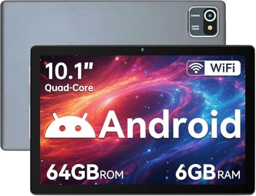 Image of Hakaug Tablet 10 Inch Android OS Quad-Core 6GB RAM 64GB ROM 5000 mAh Battery1280x800 Touchscreen Tablet-PC (Gray)