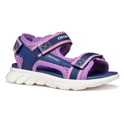 Image of Geox J SANDAL AIRADYUM GI, Girls’ Sandal, Navy/Purple,
