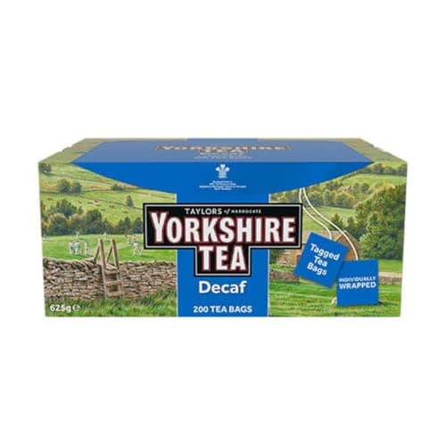 Image of Decaff Tea. Yorkshire Decaff Tea Tagged & Enveloped Tea Bags (200) pack of 200