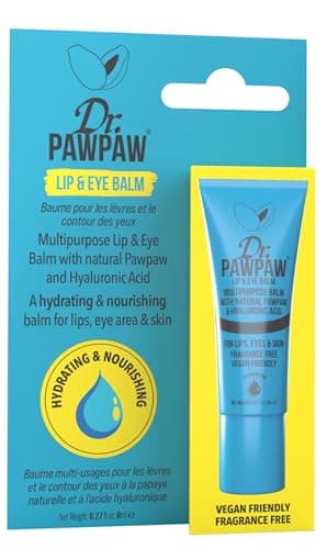 Image of Dr. PAWPAW ORIGINAL BALM Lip & Eye Balm with Hyaluronic Acid - Multipurpose Lip & Eye Balm with natural Pawpaw and Hyaluronic Acid, Clear, 8ml