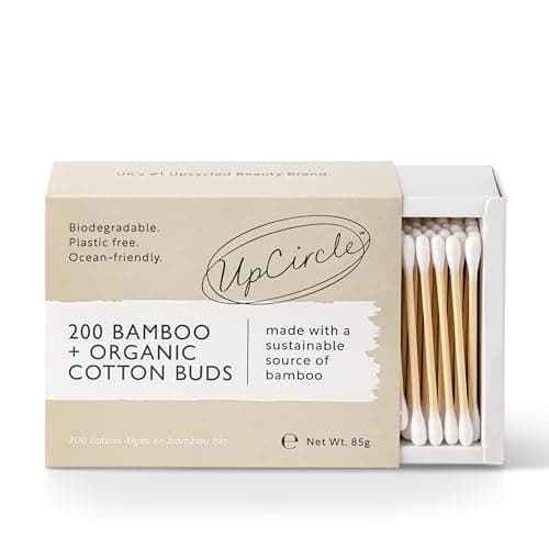 Image of UpCircle Bamboo Cotton Buds - 200 Pieces - Biodegradable, Sustainable, Plastic-Free, Fully Recyclable Ear Buds - A Staple For Any Bathroom