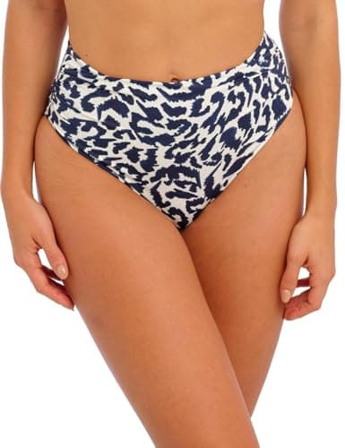 Image of Fantasie Women's Hope Bay High Waist Bikini Bottoms, French Navy, S