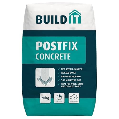 Image of Silver Star post Concrete Fast Setting Strong Hold: Ideal for All Types of Washing Line and Fence Posts. Easy to Use Postcrete, No Mix Aggregate Weatherproof Bag 20kg