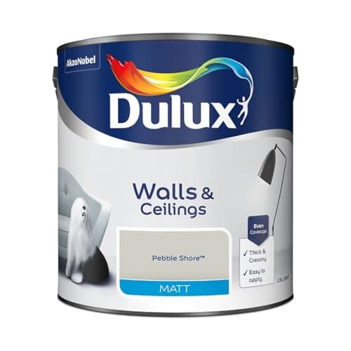 Image of Pebble Shore Walls & Ceilings Matt Emulsion Paint 2.5L – Smooth Creamy Finish, Quick Dry, Low VOC, Easy Application for Interior Walls & Ceilings