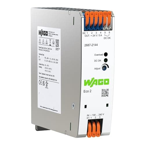 Image of WAGO Compact Power Supply ECO 2687-2144, 1-Phase, DIN-rail, 24 VDC, 5 A, DC OK contact