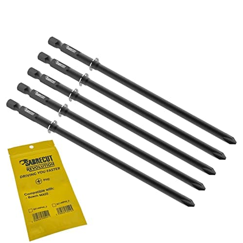 Image of 5 x SabreCut SC146PH2_5 146mm PH2 Compatible with Bosch MA55 MA 55 2608522068 Autofeed Collated Drywall Screwdriver Gun Bit Single Ended Phillips No.2 Heavy Duty