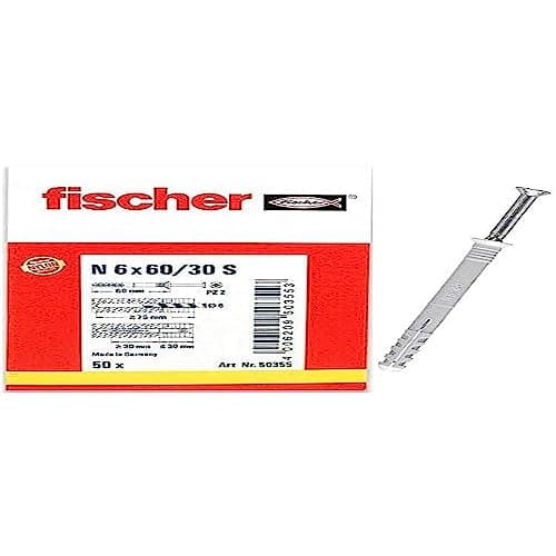 Image of fischer N 6 x 60 Z Hammerfix Frame Fixing, Pack of 50, 50355