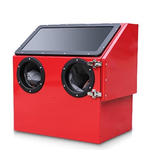 Image of LHQYA 100L Air Sandblasting Cabinet, Sandblasting Workstation with Lighting, Maximum Pressure: 125PSI/maximum (sand) Capacity: 30Gal, for Sandblasting, Metal Rust Removal
