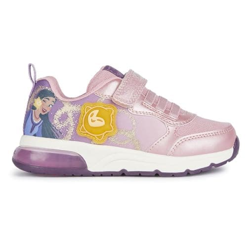 Image of Geox Girls' J Spaceclub Girl A Trainers, Pink Lt Prune, 1 UK