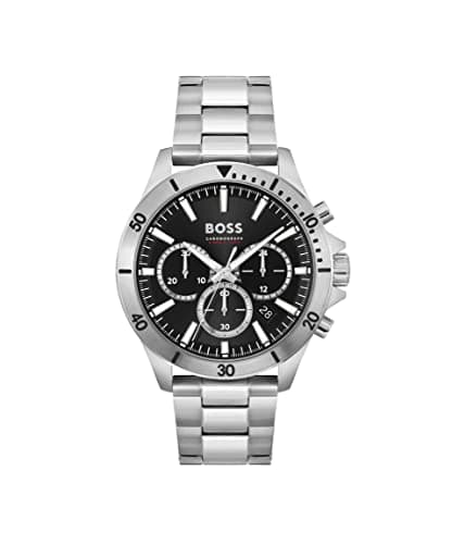 Image of BOSS Chronograph Quartz Watch for Men TROPER Collection with Silver Stainless Steel Bracelet - 1514057