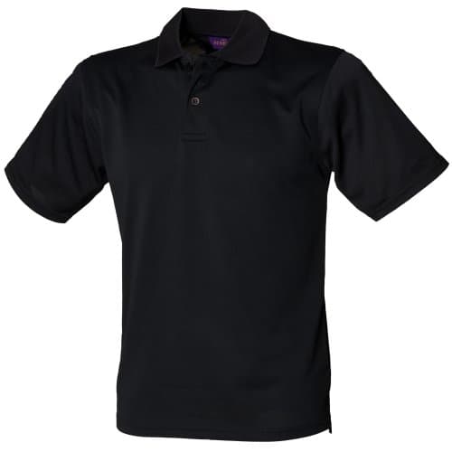 Image of Henbury Mens Coolplus® Pique Polo Shirt (XL) (Black)