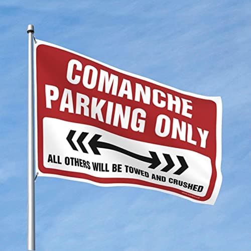 Image of Flag For Room Girls Comanche Parking Only Flag Vintage Bar Decor Cute Flags For Teen Girls Room(60X90CM)