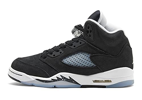 Image of NIKE Jordan Unisex Air 5 Retro (GS) Sneaker, Kids, Black/Cool Grey-White, 5.5Y M US, Black/White-cool Grey, 5.5 Big Kid