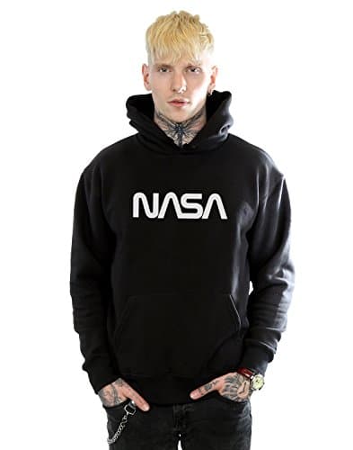 Image of Absolute Cult NASA Men's Modern Logo Hoodie Black Large