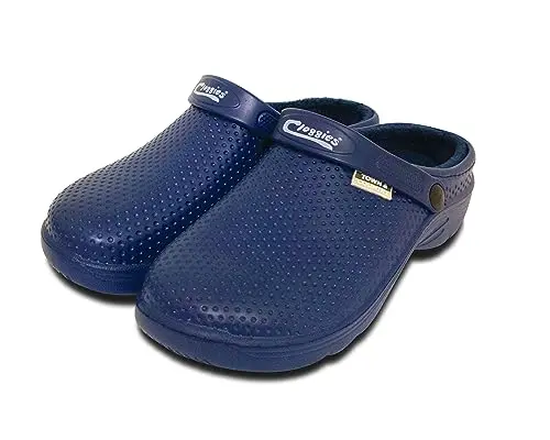 Image of Town & Country Fleecy EVA CLOGGIES Navy Size 4