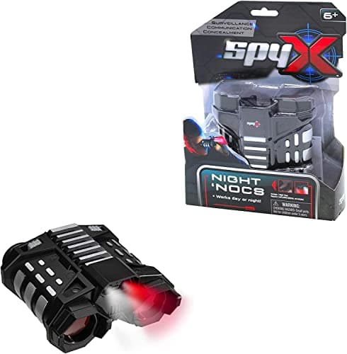 Image of SpyX - 10399 Night Nocs Binoculars For Kids - Stealth Binoculars For Fun Day Or Night Spy Missions - Includes 2x Magnification, Red Light Stealth Switch, 6+ Years 1 Piece Multi Colour 15cm