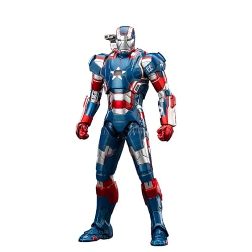 Image of ZD Toys Premium Action Figure Collectible - 7 Inch Iron Patriot, 1/10 Scale, Infinity Saga, Durable PVC Build, Interchangeable Accessories, Perfect for Gifting, Ages 15+ Years