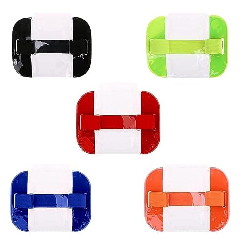 Image of 5 Pcs Sia Badge Holder, Arm Badge Holders, Armband License ID Card Insignia Holders with Adjustable Arm Band Strap for Medical Security Warehouse Factory Staff Doorman, Armband for Emergency Rescue