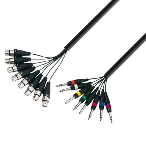 Image of Adam Hall 5m 8 x 6.3mm Jack Stereo to 8 x XLR Male Multicore Cable