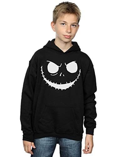 Image of Disney Boys Nightmare Before Christmas Jack's Face Bold Hoodie Black 9-11 Years