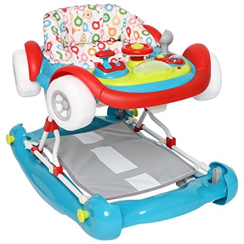 Image of MyChild Coupe 3-in-1 Baby Walker Multi - Activity Centre Baby Walker - Easy compact fold Frame for Storage - 6 Months + Anti Fall Blocks for Extra Safety and 3 Height Adjustment
